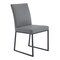 Armen Living Trevor Contemporary Dining Chair in Matte Black Finish and Gray Faux Leather, PK2 LCTRCHMBGR - alternate 5
